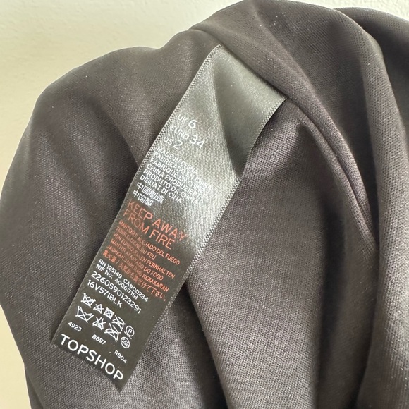 Topshop Jumpsuit Brown/Black Patterned Keyhole - Picture 6 of 6